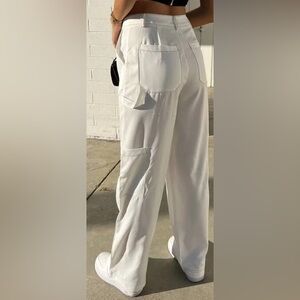 Women's White Cargo Pants
